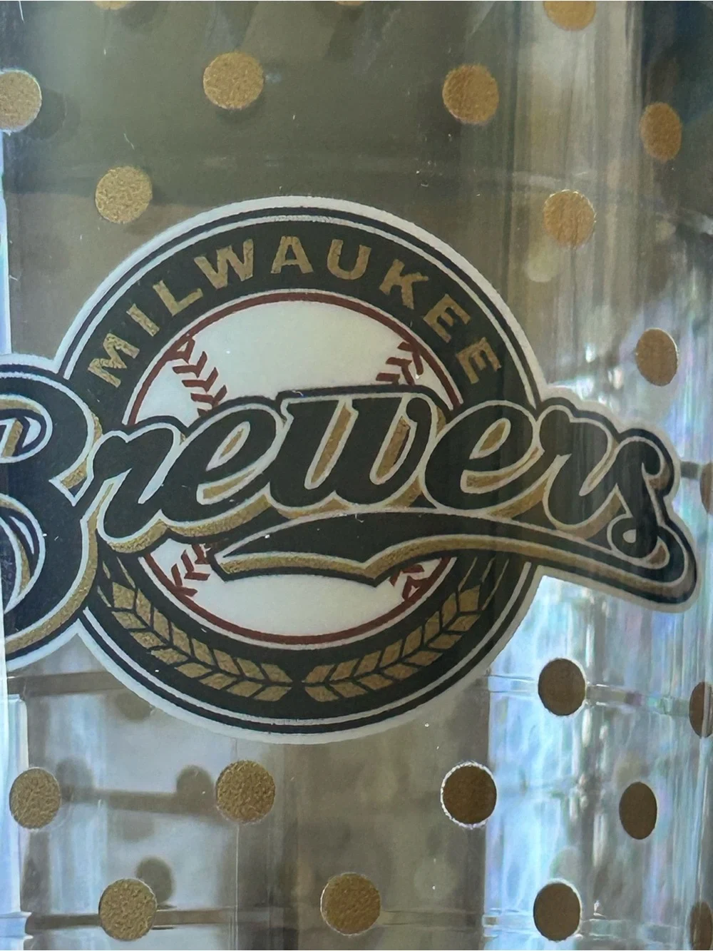 tervis Milwaukee Brewers Gold and Navy Dot 24oz Tumbler Set of 2 With Lids - Picture 3 of 10